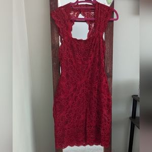 ♥️red lace dress